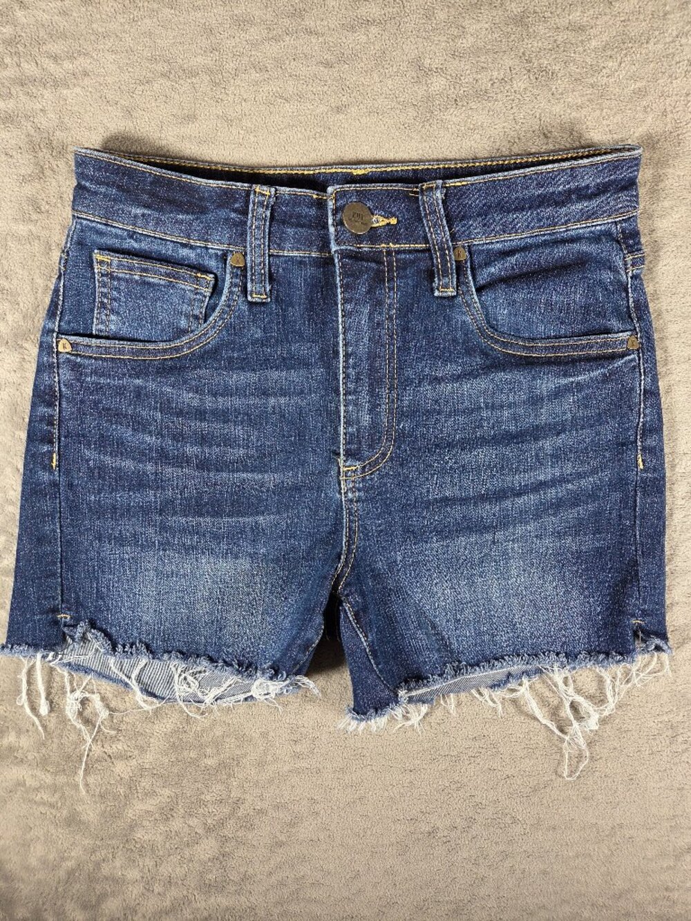 KUT from the Kloth High Rise Denim Cutoff Shorts Frayed Size 0 Comfort Stretch